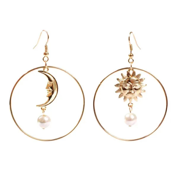 Earrings*Boogzel Clothing Balance of Sun & Moon Earrings Gold