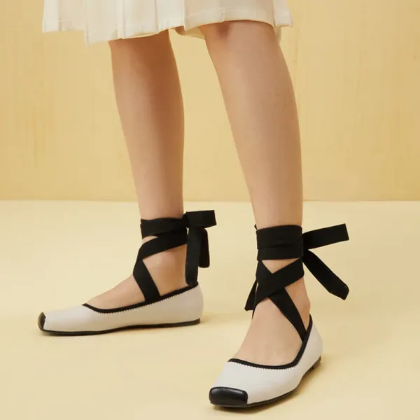 Classics*Boogzel Clothing Ballet Class Cross-Strap Flats