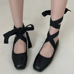 Classics*Boogzel Clothing Ballet Class Cross-Strap Flats