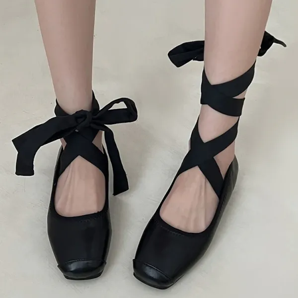 Classics*Boogzel Clothing Ballet Class Cross-Strap Flats