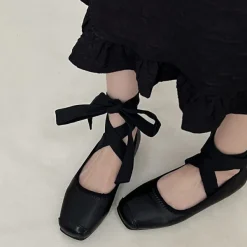 Classics*Boogzel Clothing Ballet Class Cross-Strap Flats