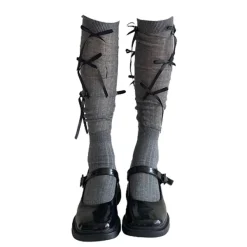 Socks*Boogzel Clothing Ballet Core Bow High Socks