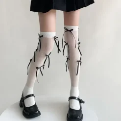Socks*Boogzel Clothing Ballet Core Bow High Socks