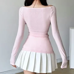 Long Sleeve Tops*Boogzel Clothing Balletcore Aesthetic Long Sleeve Top Pink