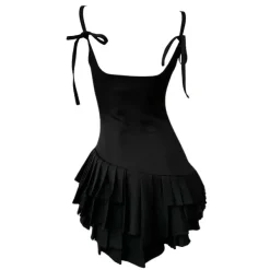 Dresses & Rompers*Boogzel Clothing Balletcore Aesthetic Pleated Dress Black