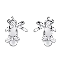 Earrings*Boogzel Clothing Balletcore Aesthetic Stud Earrings Silver
