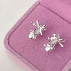Earrings*Boogzel Clothing Balletcore Aesthetic Stud Earrings Silver