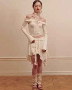 Skirts*Boogzel Clothing Balletcore Asymmetrical Mid Skirt