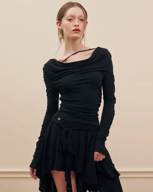 Skirts*Boogzel Clothing Balletcore Asymmetrical Mid Skirt