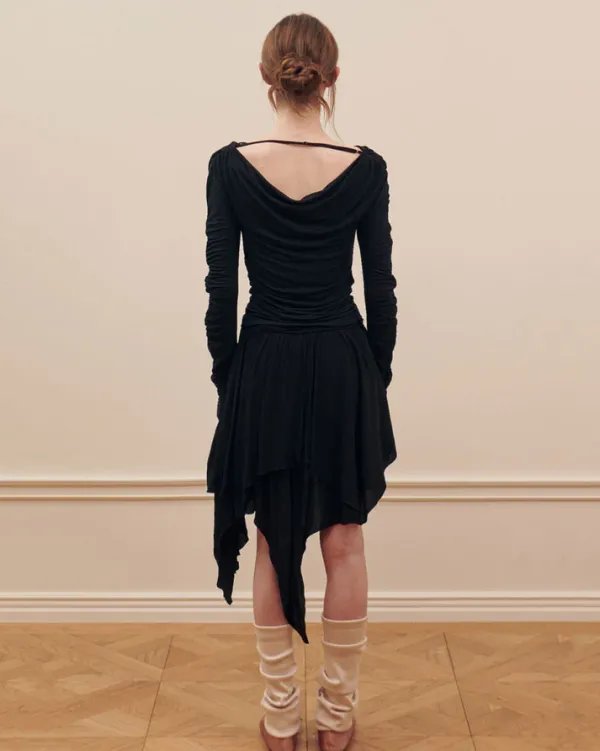 Skirts*Boogzel Clothing Balletcore Asymmetrical Mid Skirt