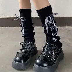 Other*Boogzel Clothing Balletcore Ribbon Leg Warmers