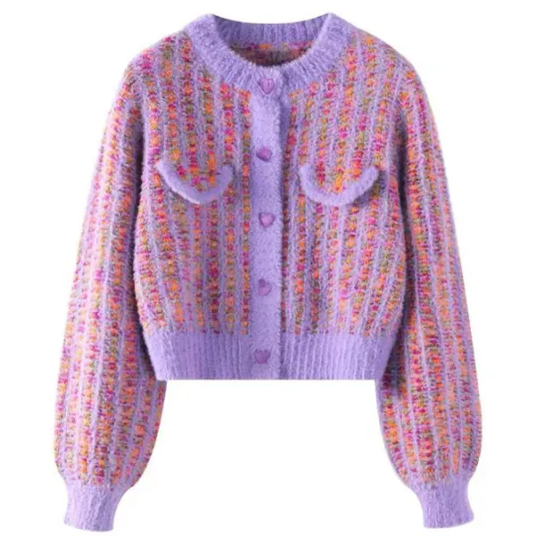 Knit Cardigans|Sweaters*Boogzel Clothing Barbiecore Knit Cropped Cardigan