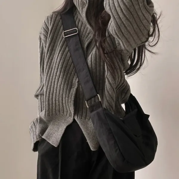 Knit Cardigans|Sweaters*Boogzel Clothing Basic Things Button Up Jumper Grey