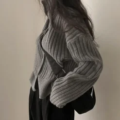 Knit Cardigans|Sweaters*Boogzel Clothing Basic Things Button Up Jumper Grey