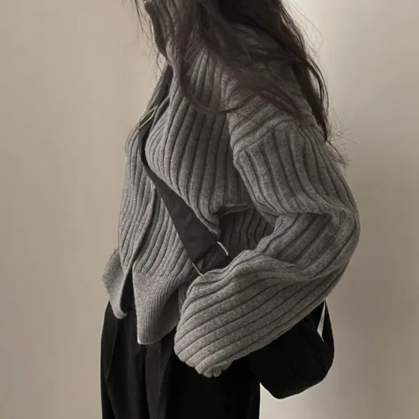 Knit Cardigans|Sweaters*Boogzel Clothing Basic Things Button Up Jumper Grey