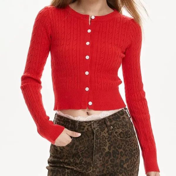 Knit Cardigans|Long Sleeve Tops*Boogzel Clothing Basic Things Ribbed Long Sleeve Top