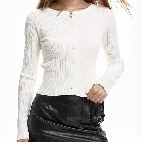Knit Cardigans|Long Sleeve Tops*Boogzel Clothing Basic Things Ribbed Long Sleeve Top