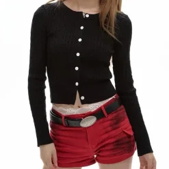 Knit Cardigans|Long Sleeve Tops*Boogzel Clothing Basic Things Ribbed Long Sleeve Top