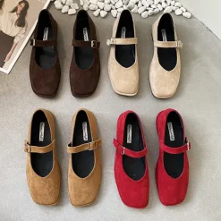 Sandals / Mary Janes|Classics*Boogzel Clothing Basic Things Suede Mary Jane Flats