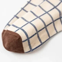 Socks*Boogzel Clothing Bear Plaid Socks Brown
