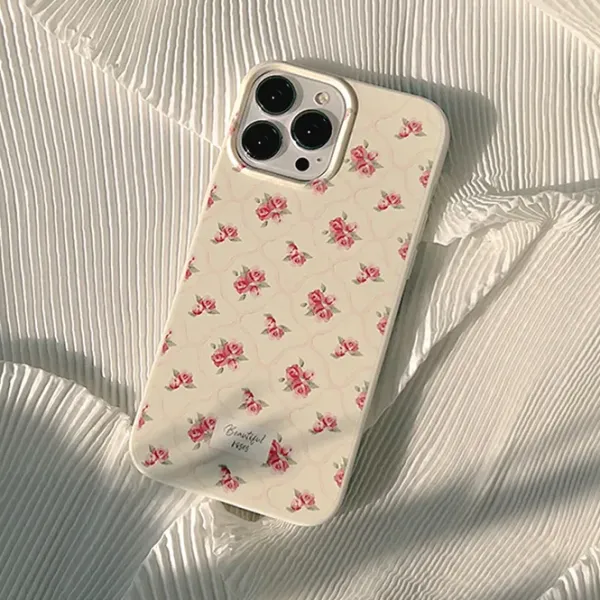 Iphone Cases*Boogzel Clothing Beautiful Roses iPhone Case White/pink