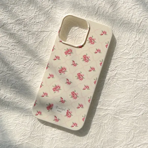Iphone Cases*Boogzel Clothing Beautiful Roses iPhone Case White/pink
