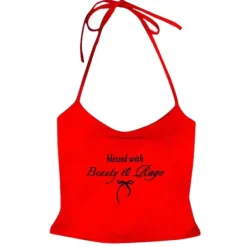 Y2K Tops|Aesthetic T-Shirts & Graphic Tees*Boogzel Clothing Beauty & Rage Y2K Halter Top
