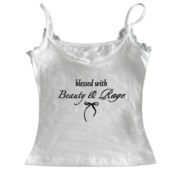 Y2K Tops*Boogzel Clothing Beauty & Rage Y2K Tank Top