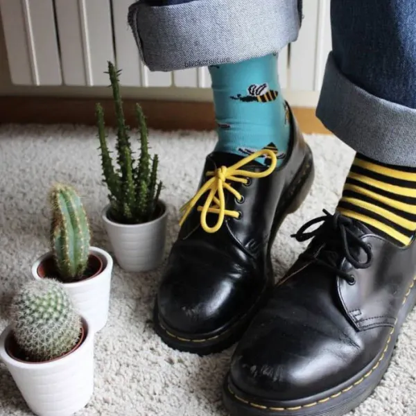 Socks*Boogzel Clothing Bee Mismatched Socks Blue