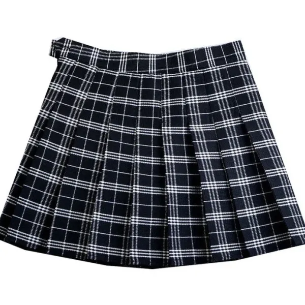 Skirts*Boogzel Clothing Best In Class Plaid Skirt Black/white
