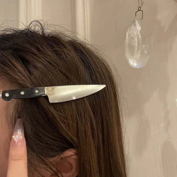 Hair Accessories*Boogzel Clothing Big Knife Hair Clip Black/silver