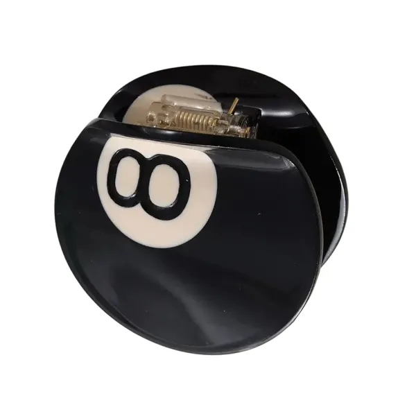 Hair Accessories*Boogzel Clothing Billiard 8 Ball Hair Clip Black