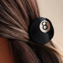 Hair Accessories*Boogzel Clothing Billiard 8 Ball Hair Clip Black