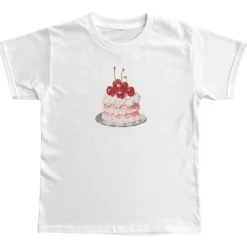 Y2K Tops|Aesthetic T-Shirts & Graphic Tees*Boogzel Clothing Birthday Cake Graphic Tee White