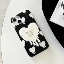 Iphone Cases*Boogzel Clothing Black & White Heart iPhone Case