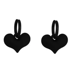 Earrings|Necklaces & Chokers*Boogzel Clothing Black Heart Pendant Earrings