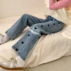 Jeans*Boogzel Clothing Black Hearts Jeans