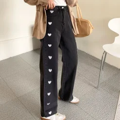 Jeans*Boogzel Clothing Black Hearts Jeans