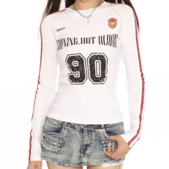 Aesthetic T-Shirts & Graphic Tees|Long Sleeve Tops*Boogzel Clothing Blokette Aesthetic Long Sleeve Top