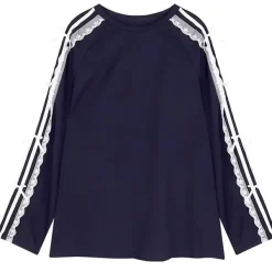 Sweatshirts|Long Sleeve Tops*Boogzel Clothing Blokette Side Stripe Lace Long Sleeve