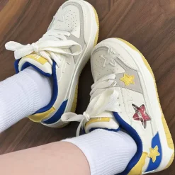 Aesthetic Sneakers*Boogzel Clothing Blue & Yellow Aesthetic Star Sneakers Blue/yellow