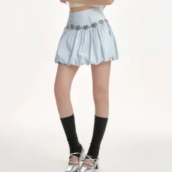 Skirts*Boogzel Clothing Balloon Mini Skirt Blue