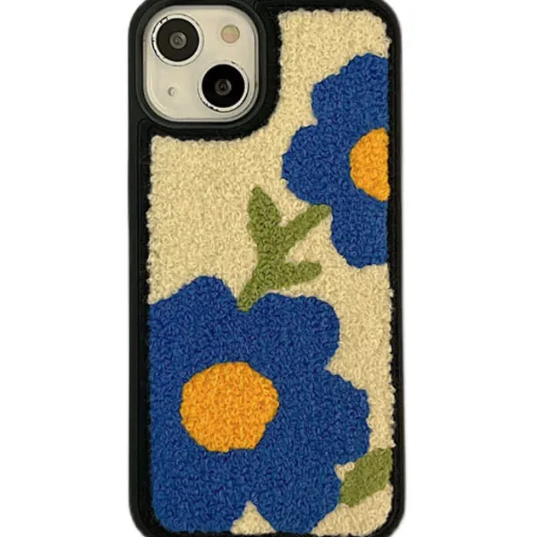 Iphone Cases*Boogzel Clothing Blue Flower Teddy iPhone Case