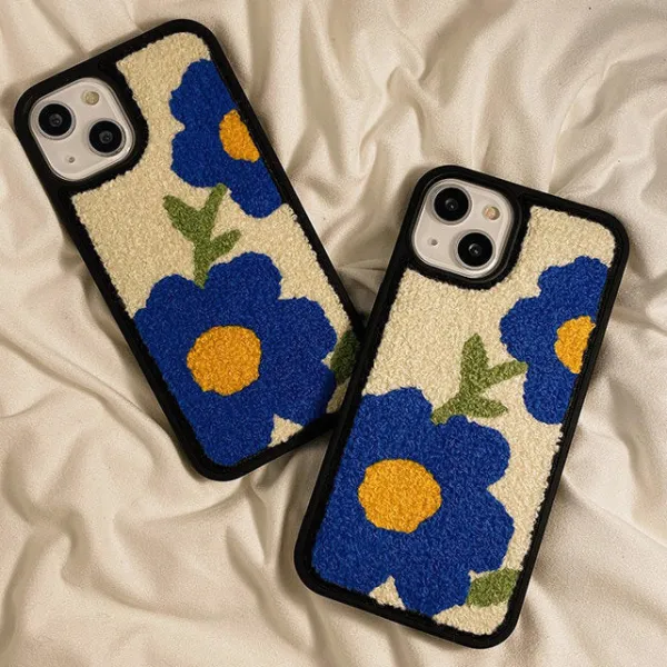 Iphone Cases*Boogzel Clothing Blue Flower Teddy iPhone Case