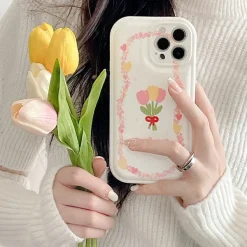 Iphone Cases*Boogzel Clothing Bouquet of Tulips iPhone Case White