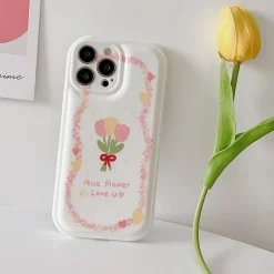 Iphone Cases*Boogzel Clothing Bouquet of Tulips iPhone Case White