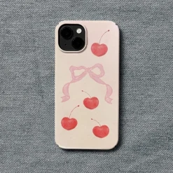 Iphone Cases*Boogzel Clothing Bow & Cherry iPhone Case Beige