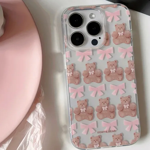 Iphone Cases*Boogzel Clothing Bow Bear iPhone Case Pink