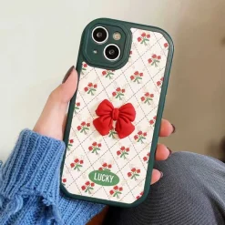 Iphone Cases*Boogzel Clothing Bow Flowers iPhone Case Red/green