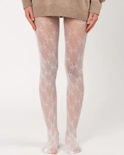 Other*Boogzel Clothing Bow Pattern Fishnet Tights
